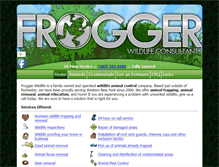 Tablet Screenshot of froggerwildlife.com